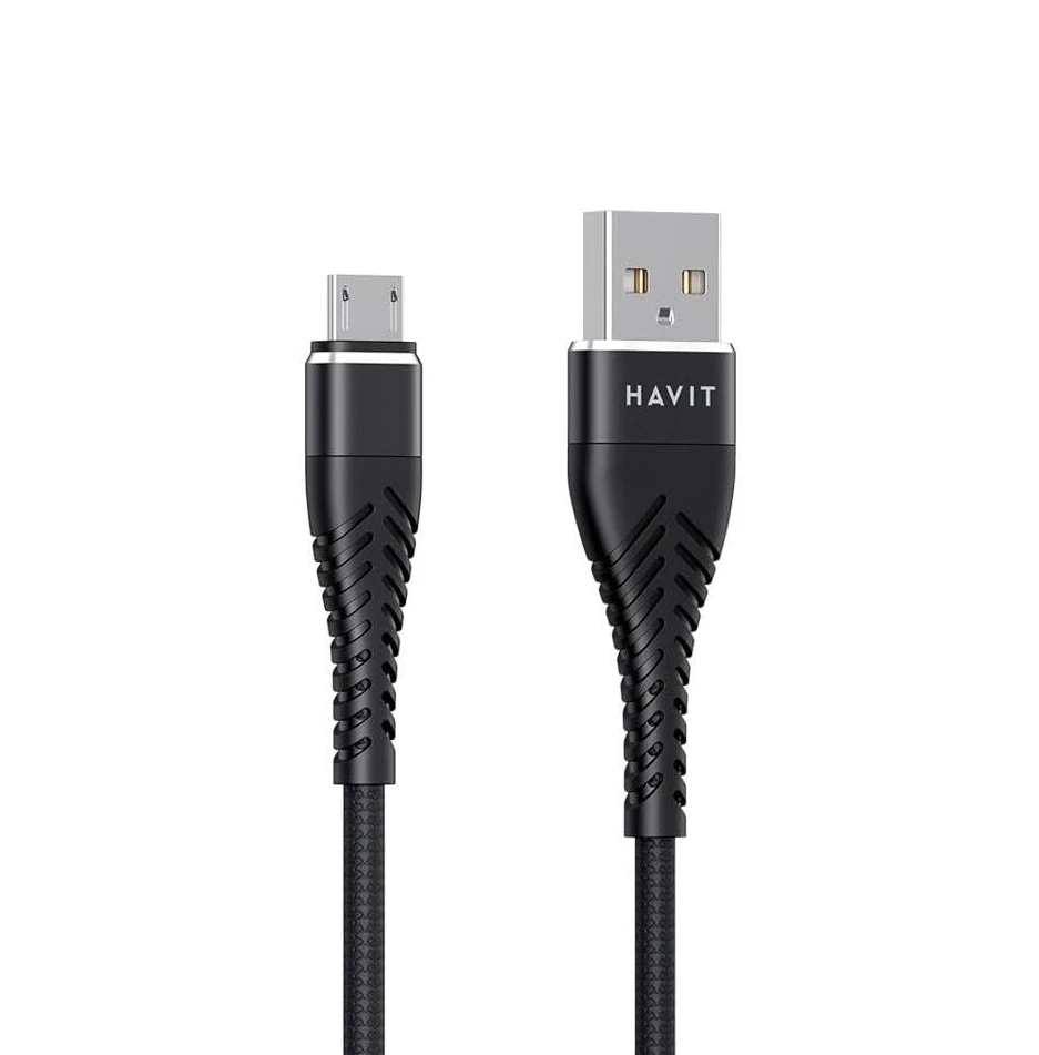 Havit USB-A to Micro USB PU Braided Cable 1m (CB706) Black