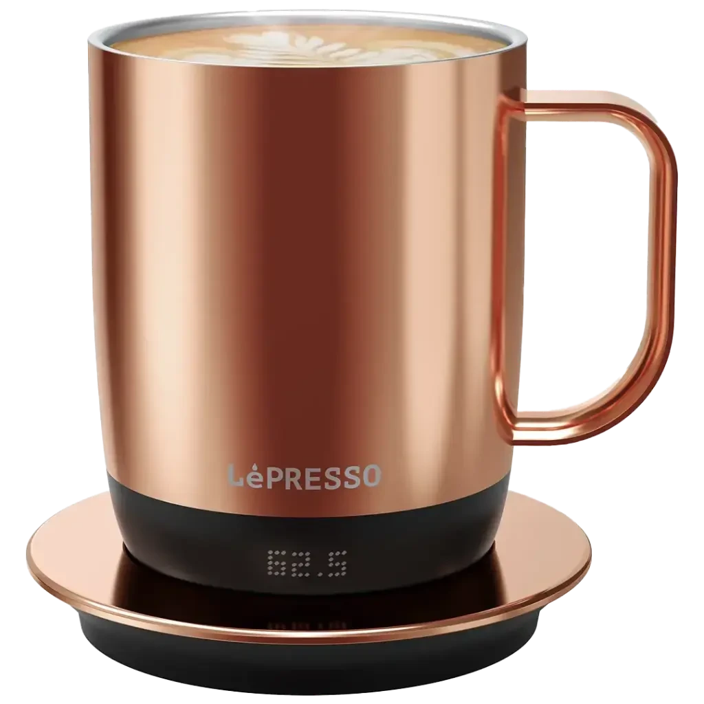 LePresso Aurelio Ceramic Mug with Temperature Control Base 300mL (LP0062) Rose Gold