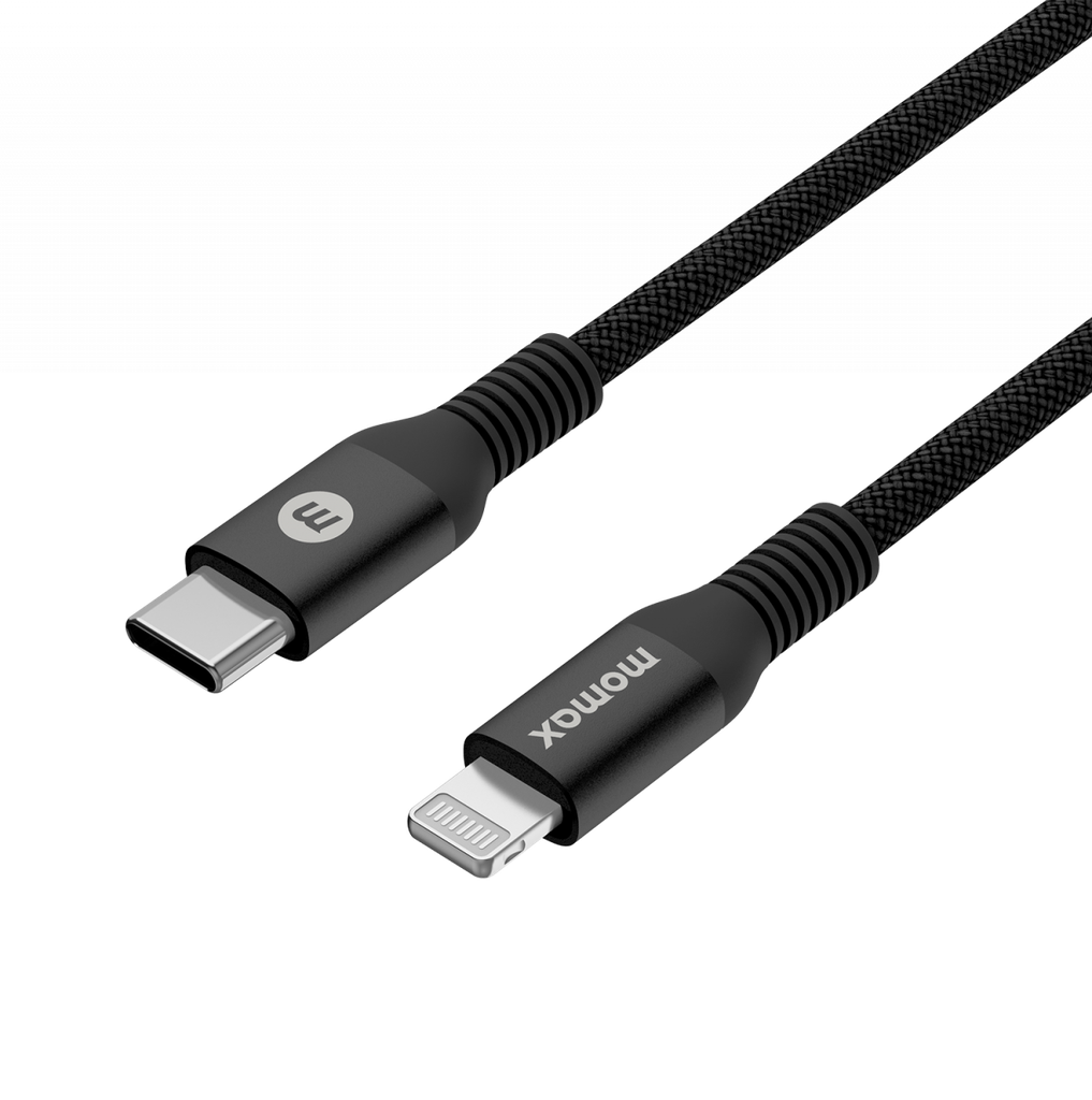 Momax Elite Link 1.2m Lightning to USB-C Cable (DL51) Black