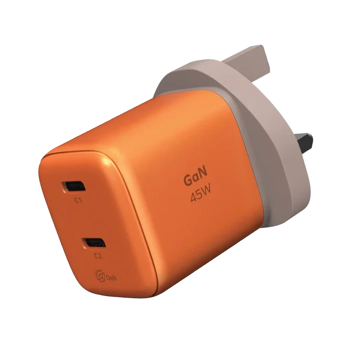 Momax 1-Charge 45W 2-Port GaN Charger (UM81UK) Orange