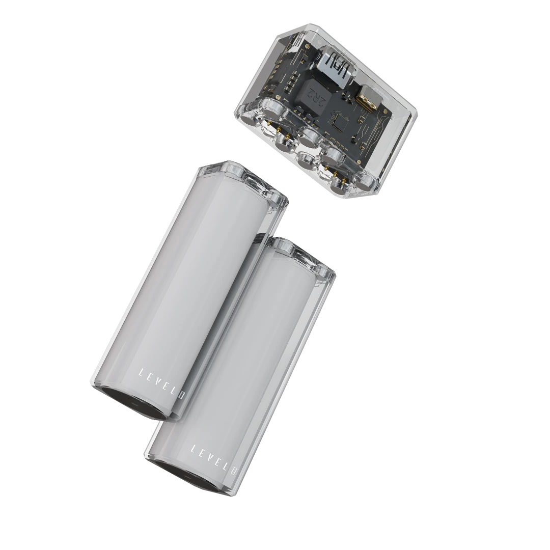 Levelo SwapCell PRO 15000mAh Transparent Powerbank With Accessories - Transparent