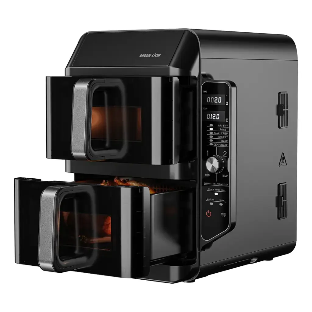 Green Lion Double-Decker Pro Digital Air Fryer 10.2L (G-FR57) Black