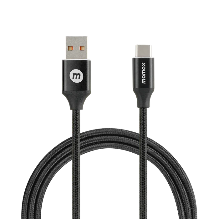 Momax Elite Link 1.2m USB-C to USB-A 66W - 6A Cable (DA20) Black