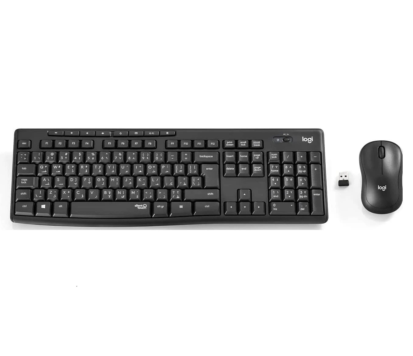 Logitech MK295 Silent Wireless Keyboard and Mouse Combo (English/Arabic)