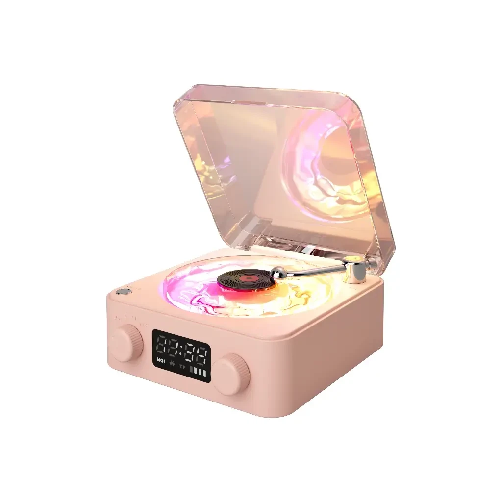 Porodo White Noise Portable Bluetooth Speaker with Clock Display (LFS074) Pink