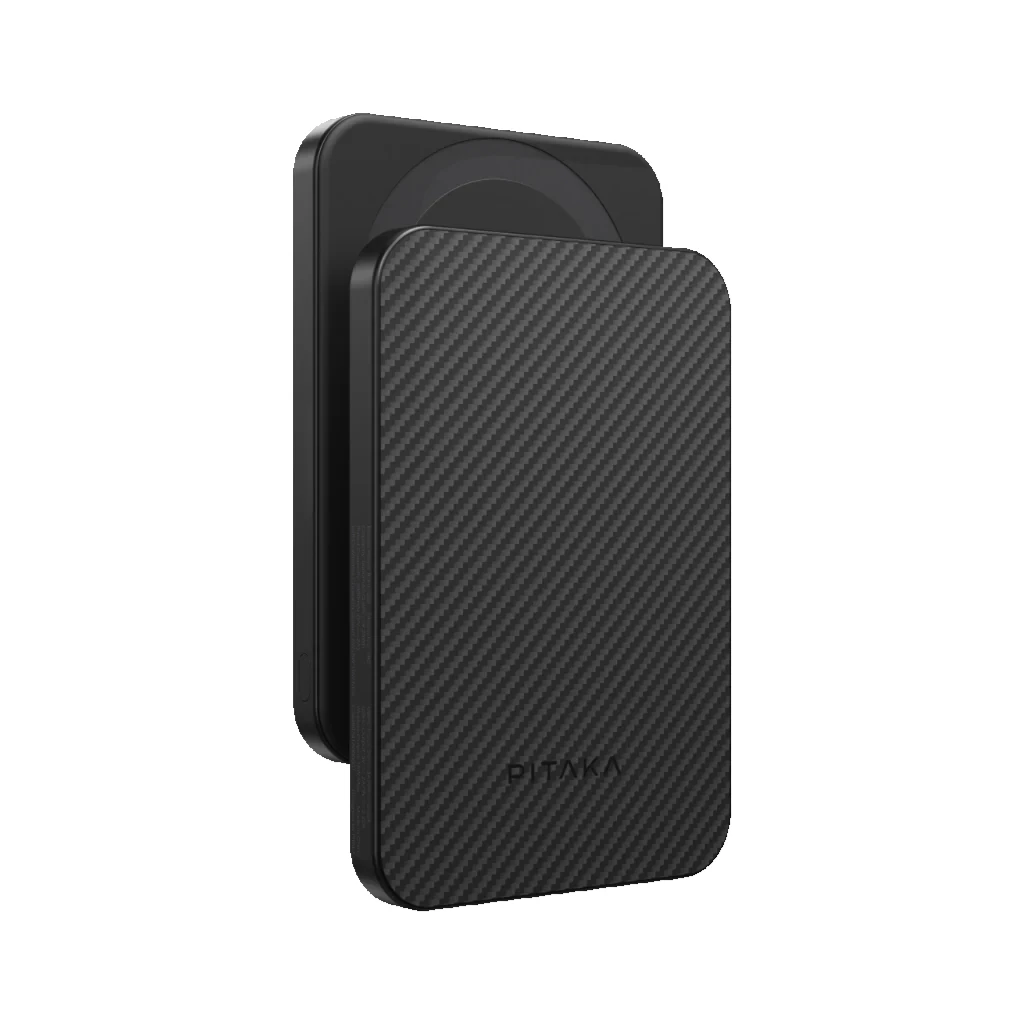 Pitaka Aramid Fiber Qi2 Magnetic Power Bank 5000mAh -Black/Grey