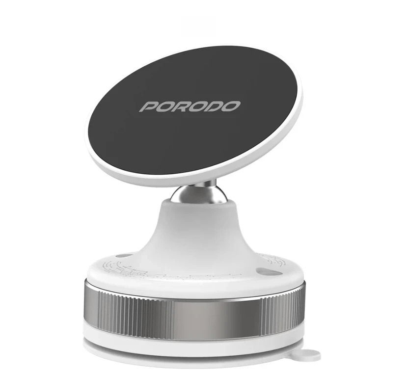 Porodo Vacuseal Vacuum Suction Magnetic Phone Mount (HS27) White