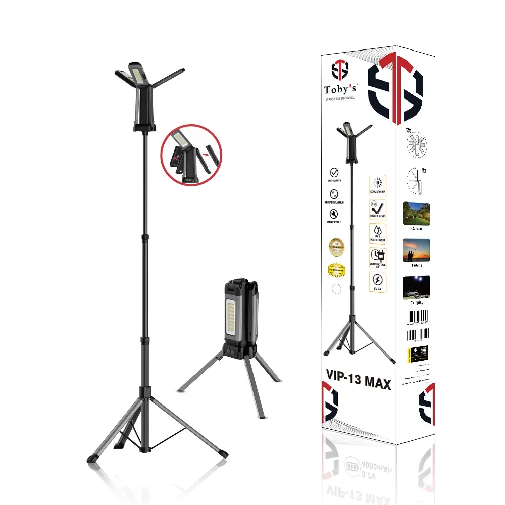 Toby's VIP-13 MAX Hybrid Twin Head Work Lamp with Tripod