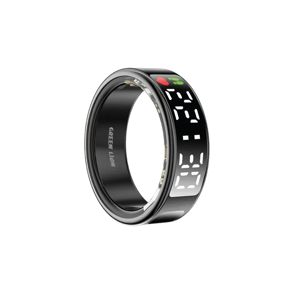 Green Lion Smart Ring Pro with Digital Display - Ring Size 9 (18.9mm) GL-SR5 - Black