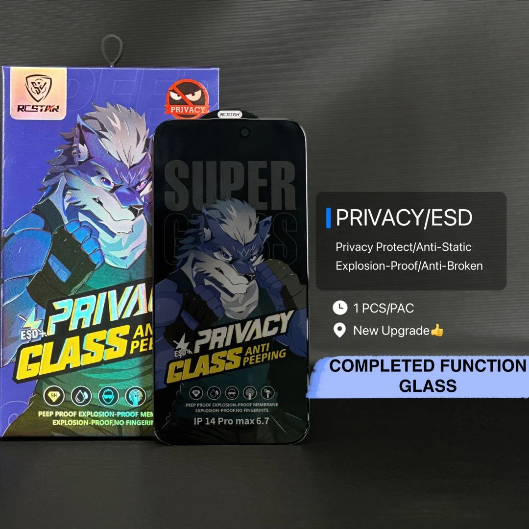 Super Wolf ESD+ Privacy Glass - 15 Pro Max