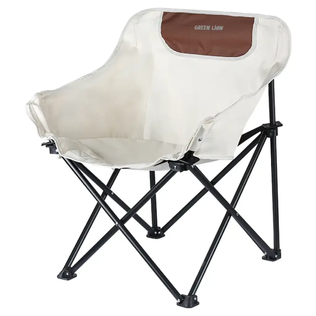 Green Lion Ranger Foldable Camping Chair with Carry Bag - White