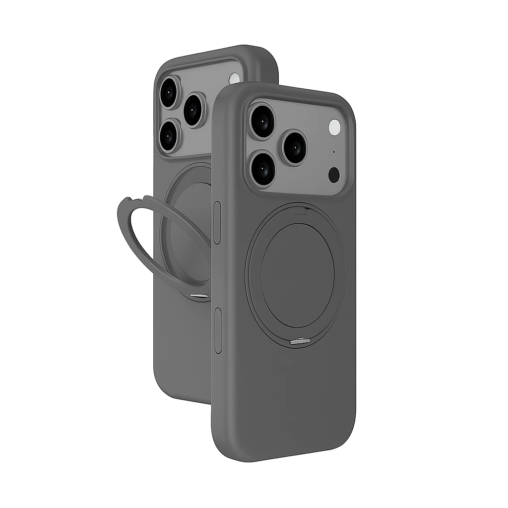 AmazingThing Cloudie Magspin 360 Rotatable Ring Stand Case for iPhone 17 Pro Max - Grey