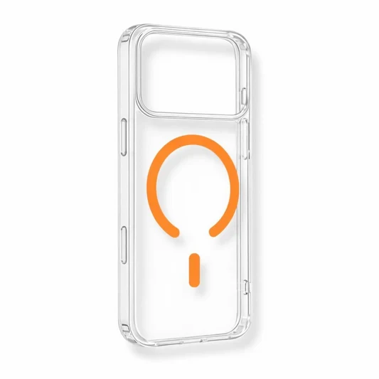 Wizard Crystal Clear Magsafe Case iPhone 17 Pro Max - Orange