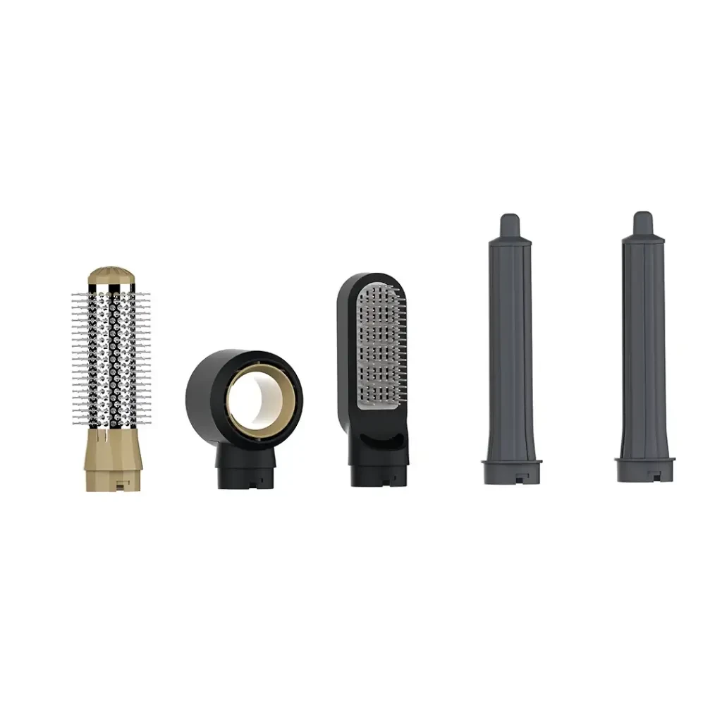 Porodo Lifestyle Multi-Styling Hair Dryer Set - 5 Drying Combs & 3 Airflow Modes (LFS126) Black