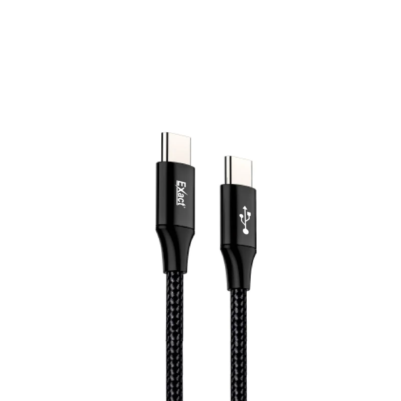 Exact Type-C to Type-C Fast Charging Cable 1m (EX1109) Black