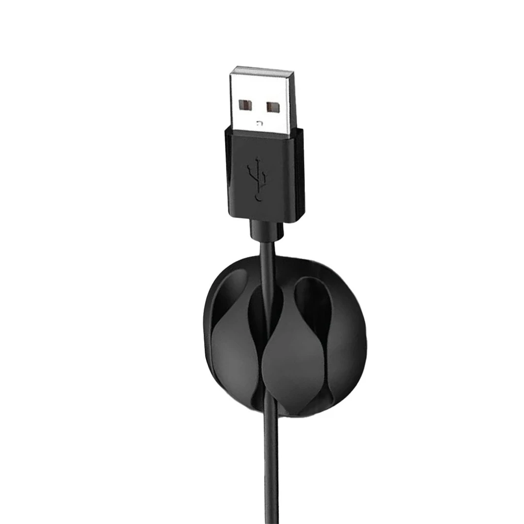 Green Lion 10 in 1 Cable Organizer 3M Self Adhesive (GNCABORG10BK) Black