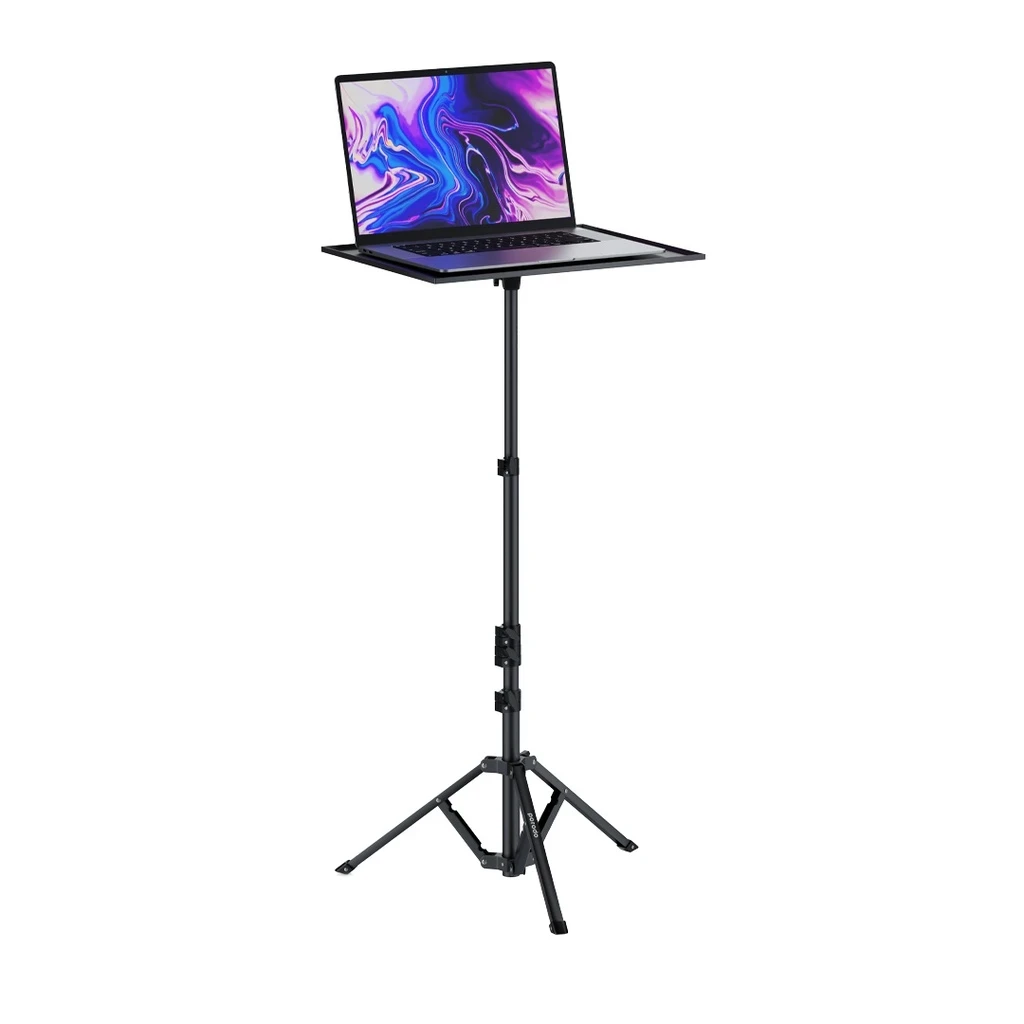 Porodo Multi-Function 190cm Tripod Stand for Projector & Laptop -Black