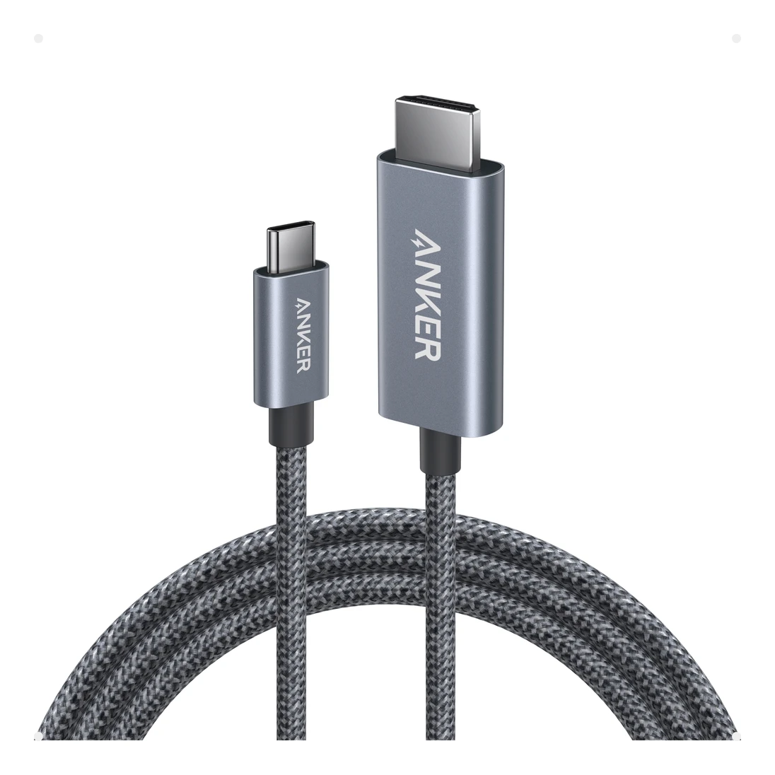 Anker Nano USB-C to HDMI Cable 3ft, 4K, Braided Cable (A87E0H11) Black