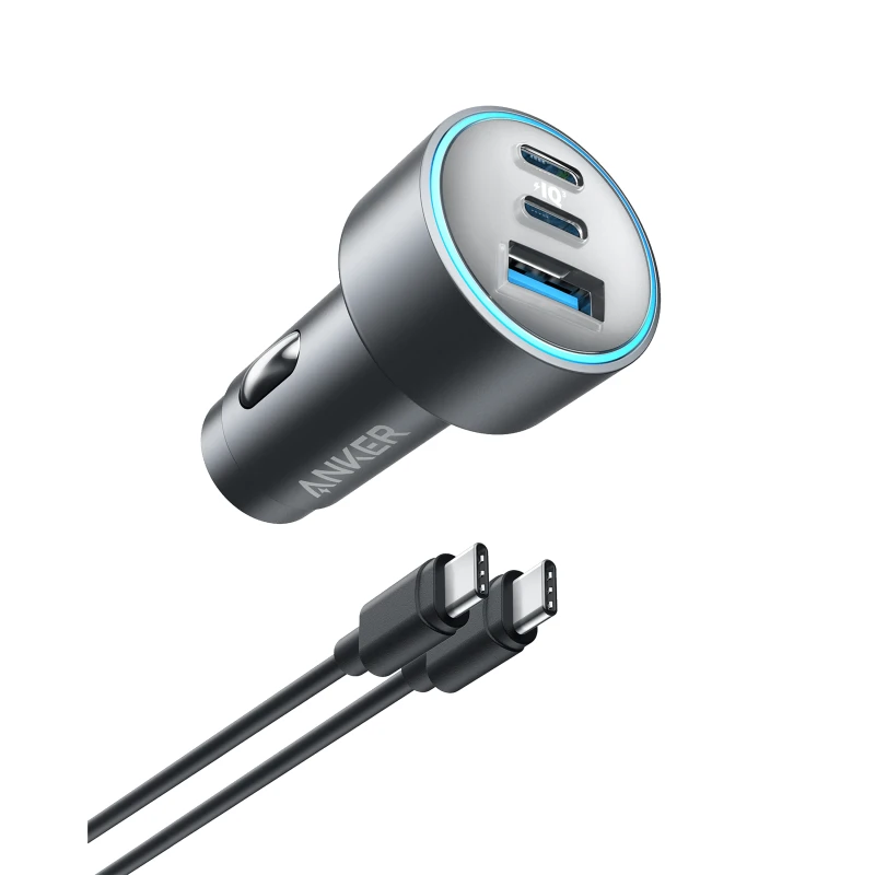 Anker 535 Car Charger 67W 3-Port with USB-C Cable (B2731HA1) Black