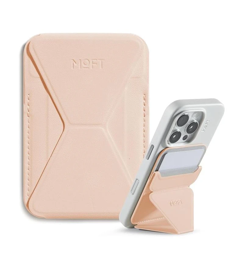 MOFT Snap-On Iphone Stand & Wallet (MOVAS) -Peach Pink