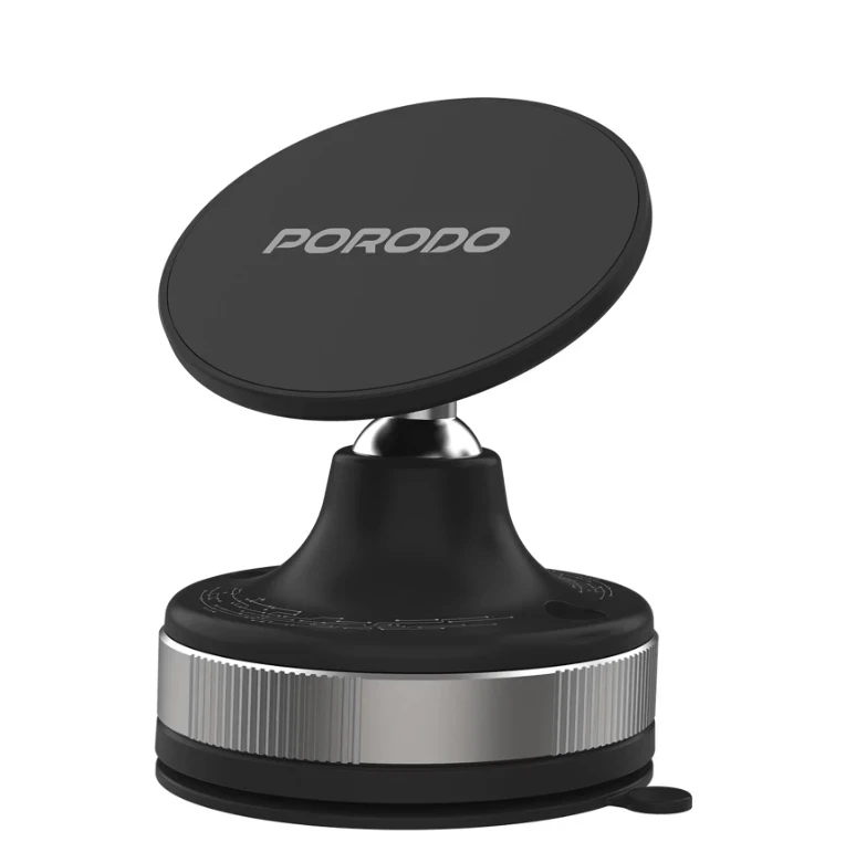 Porodo Vacuseal Vacuum Suction Magnetic Phone Mount (HS27) Black