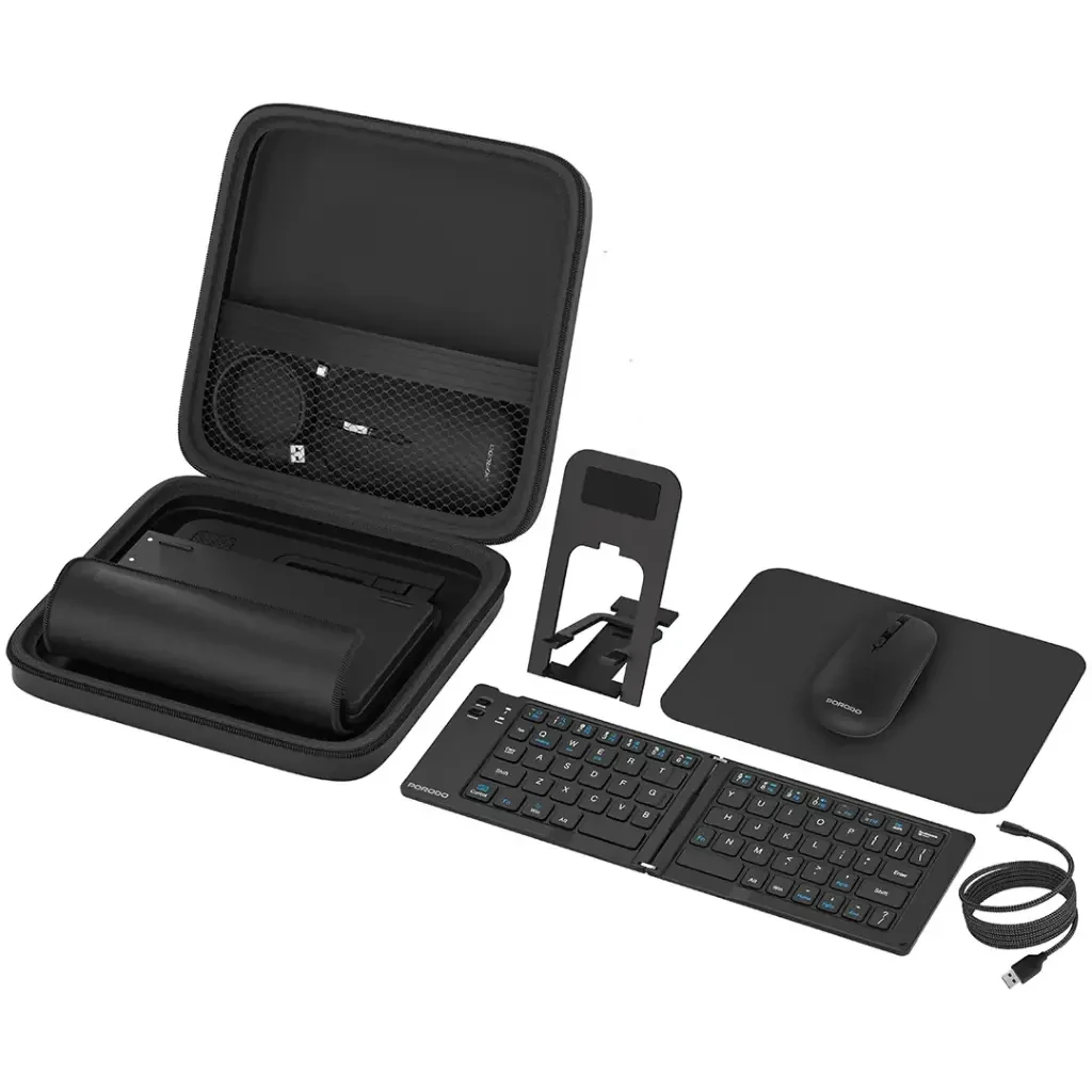 Porodo 6-in-1 Keyboard & Mouse Set (PDKBMSC) Black