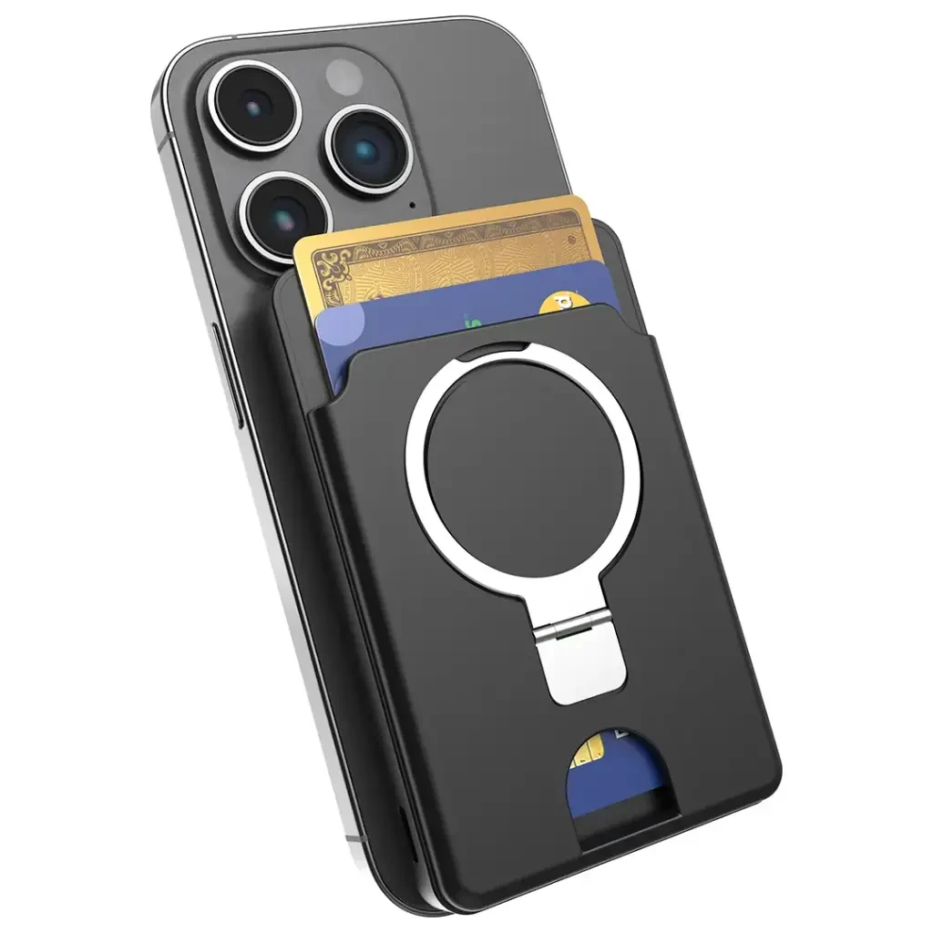 Green Lion Magno Wallet 5000mAh Power Bank with Lost & Found Tracker (GL-PX47) Black