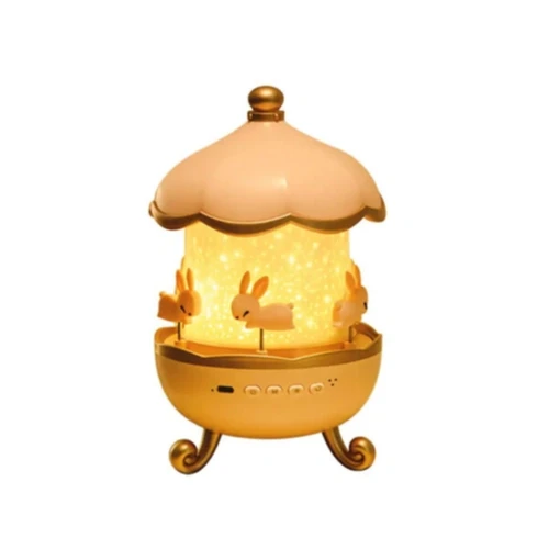 Bunny's Carousel NIght Light Projector (WH-E11) Pink