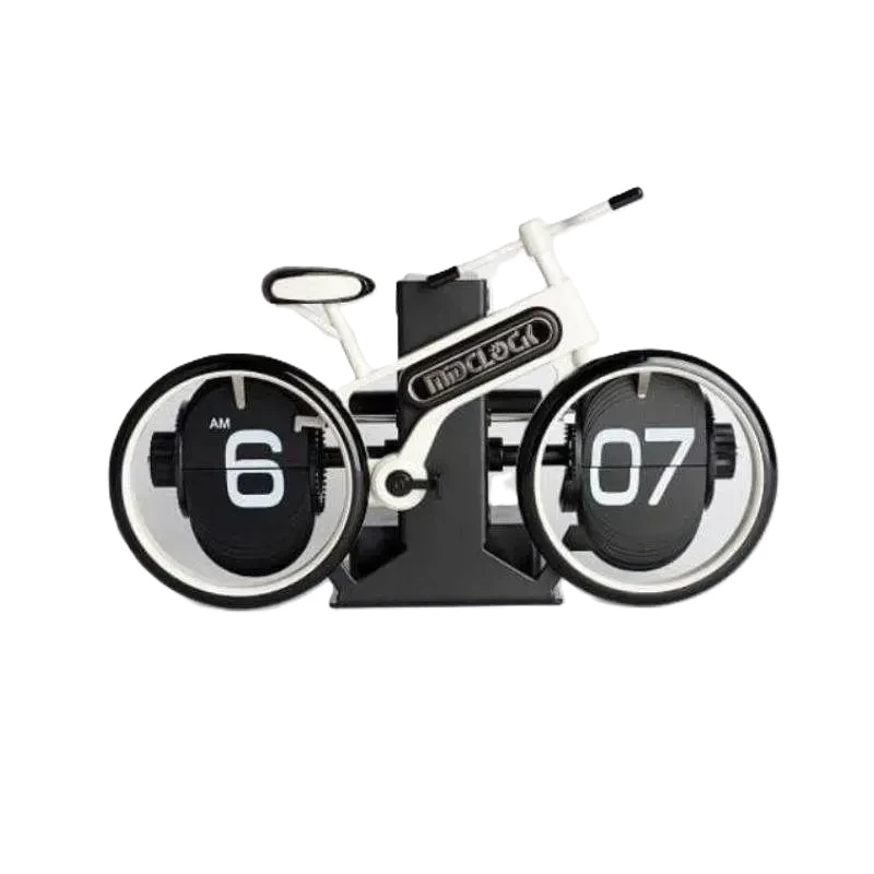 MidClock HY-F117 Bicycle-Inspired Retro Vintage Flip Desk Clock - Assorted Colours