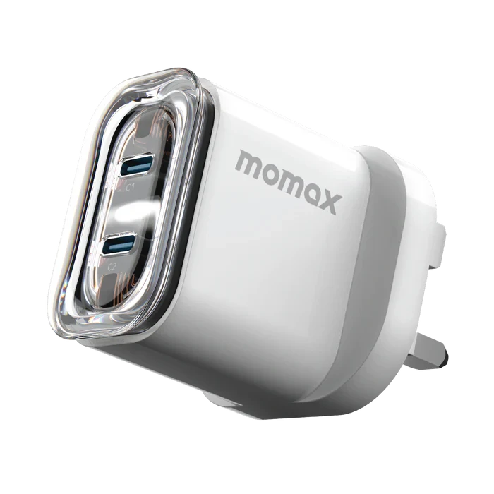 Momax 1-Charge Flow 2-Port 35W USB-C GaN Charger - White